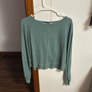 Long sleeve dark teal shirt